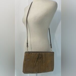 VTG 80s ASPECTS Tan Snake Skin Shoulder Bag/Clutch